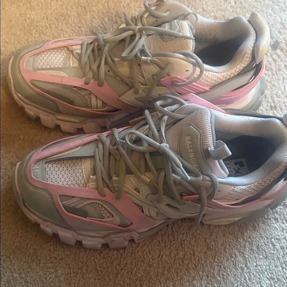 Balenciaga Track Pink and Gray Sneakers LED light 🆙